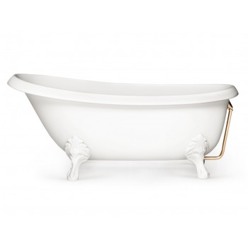 Vanna Paa VICTORIA Akmens masas 1700x830mm ar Antic kājām, Balta