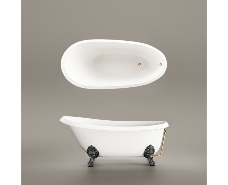 PAA Vanna VICTORIA 1700x830x610, Silkstone, kājas Antica Graphite