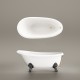 PAA Vanna VICTORIA 1700x830x610, Silkstone, kājas Antica Graphite PAA Vanna VICTORIA 1700x830x610, Silkstone, kājas Antica Graphite
