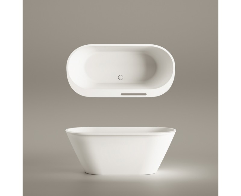 PAA Свободно стоящая ванна DECO RIM 1660x815, silkstone, matte caffelatte