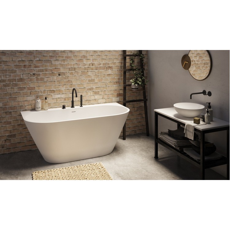 PAA Свободно стоящая ванна DECO WALL 1660x810, silkstone, matte grey PAA Свободно стоящая ванна DECO WALL 1660x810, silkstone, matte grey
