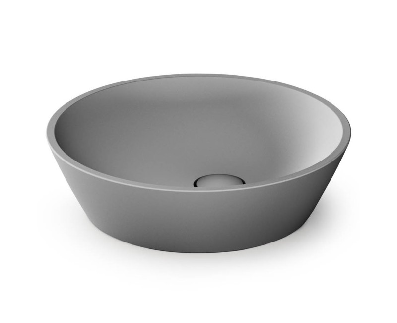 PAA Uzliekamā izlietne DECO Ø 450 mm, silkstone, matte grey