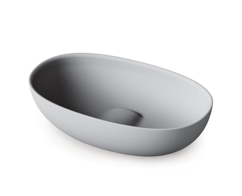 PAA Раковина накладная BELLA 650x390мм, silkstone, matt grey