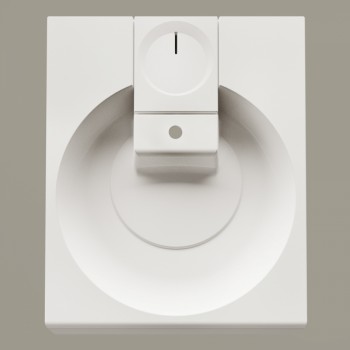 Izlietne PAA CLARO GRANDE Akmens masas 600x750mm ar Sifonu un Kronšteini balta