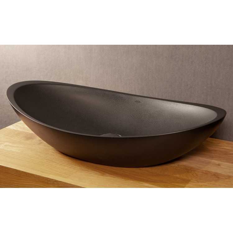 PAA Uzliekamā izlietne FELICE 690x375 mm, silkstone, matte grey PAA Uzliekamā izlietne FELICE 690x375 mm, silkstone, matte grey