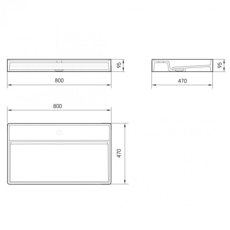 PAA Uzliekamā izlietne INFINITY 800x470 mm, silkstone, matte grey PAA Uzliekamā izlietne INFINITY 800x470 mm, silkstone, matte grey