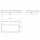 PAA Uzliekamā izlietne INFINITY 800x470 mm, silkstone, matte grey PAA Uzliekamā izlietne INFINITY 800x470 mm, silkstone, matte grey