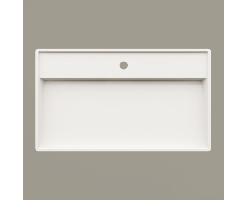 PAA Uzliekamā izlietne INFINITY 800x470 mm, silkstone, balta