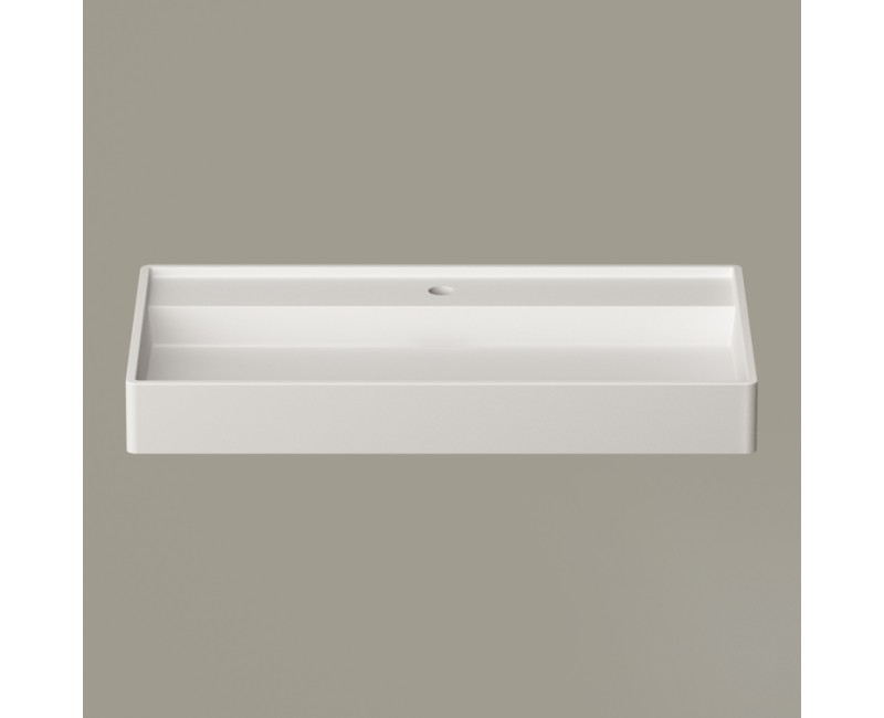 PAA Uzliekamā izlietne INFINITY 800x470 mm, silkstone, balta