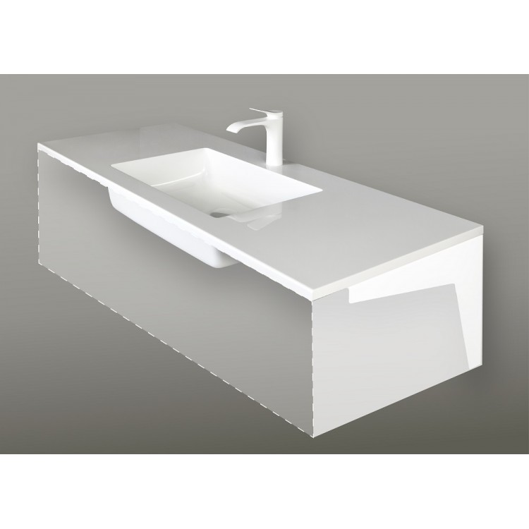 PAA MINI LOTO Vannas istabas izlietne 100x40cm, balta PAA MINI LOTO Vannas istabas izlietne 100x40cm, balta