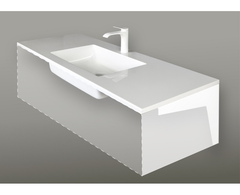 PAA MINI LOTO Vannas istabas izlietne 120x40cm, balta