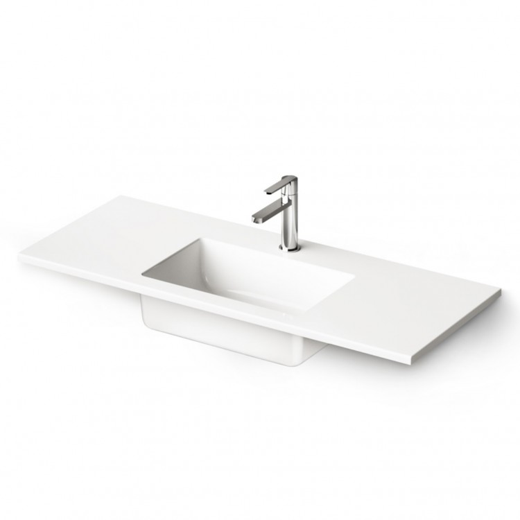 PAA MINI LOTO Vannas istabas izlietne 100x40cm, balta PAA MINI LOTO Vannas istabas izlietne 100x40cm, balta