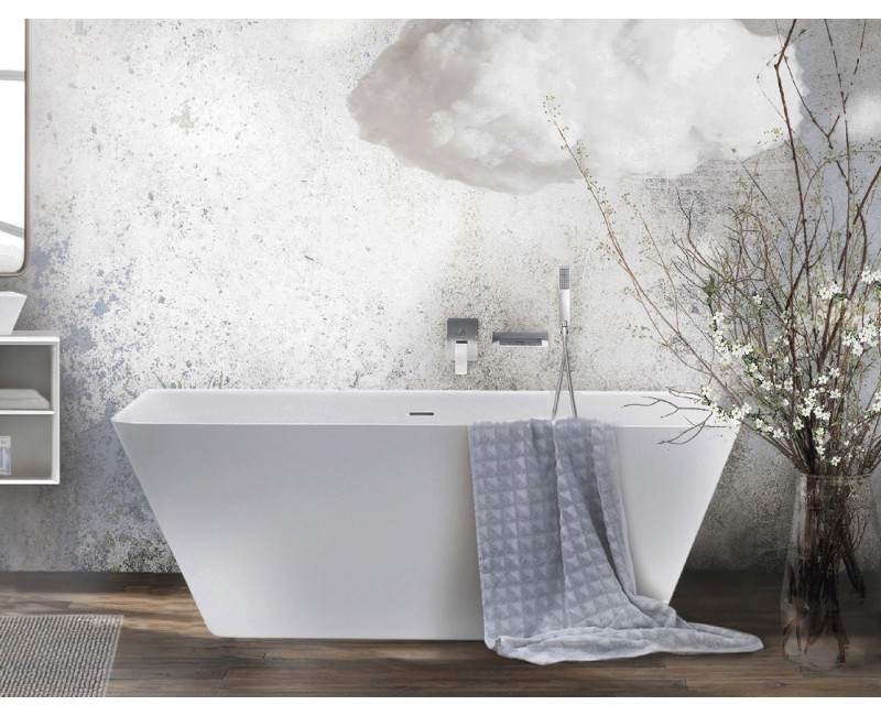 PAA Свободно стоящая ванна QUADRO WALL 1600x750, silkstone, VAQUAWAS/00