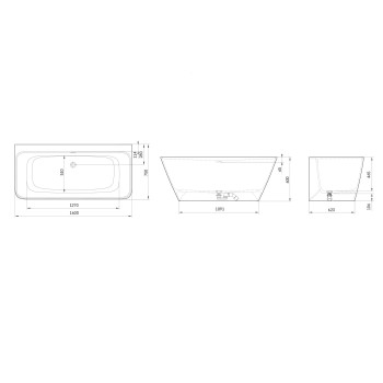 Vanna Paa QUADRO WALL SilkStone 1605x760mm Balta