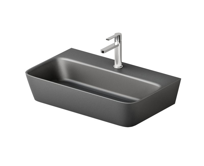 PAA Раковина накладная QUADRO GRAPHITE 700x430мм, IQUAS/01