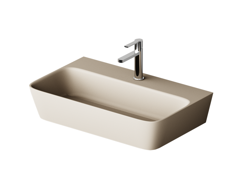 PAA Раковина накладная QUADRO GRAPHITE 700x430мм, IQUAS/0x