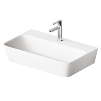 Раковина PAA QUADRO SilkStone 700х430мм Белый