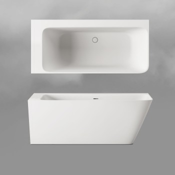 Vanna Paa QUADRO CORNER D SilkStone 1600x750mm matte grey