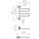 PAX Flex U 2/450 Elektriskais dvieļu žāvētājs 28W, hroms