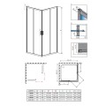 Radaway Душевой уголок квадратный Alienta C 80x80 cm