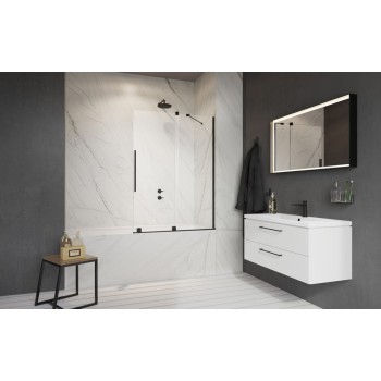 Radaway Шторка на ванну с раздвижными дверцами Furo Black II PND L 100 cm