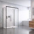 Radaway Dušas stūris taisnstūra Idea Black KDJ+S 90x100x90cm, 90/100R/90BL