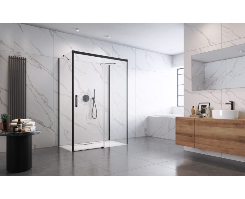 Radaway Dušas stūris taisnstūra Idea Black KDJ+S 90x100x90cm, 90/100R/90BL