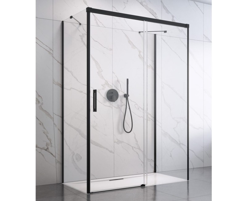 Radaway Dušas stūris taisnstūra Idea Black KDJ+S 90x100x90cm, 90/100R/90BL