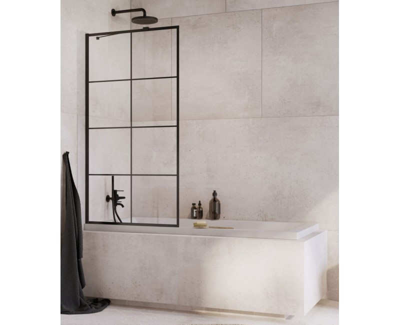 Radaway Vannas sieniņa IDEA Black PNJ II Factory 90 cm