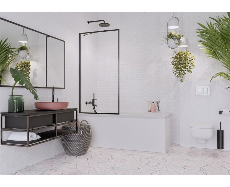 Radaway Шторка на ванну IDEA Black PNJ II Frame 80 cm