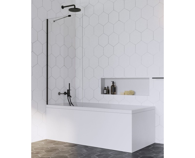 Radaway Шторка на ванну IDEA Black PNJ II 80 cm OUTLET