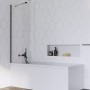Radaway Шторка на ванну IDEA Black PNJ II 80 cm OUTLET