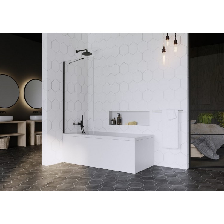 Radaway Vannas sieniņa IDEA Black PNJ II 80 cm