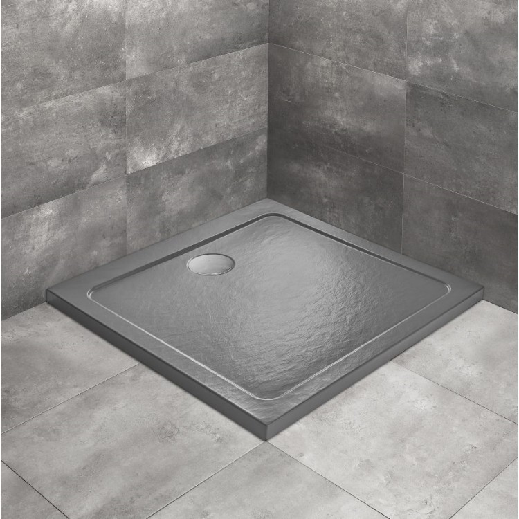 Radaway Kvadrātveida dušas paliktnis DOROS C 90x90cm, antracīts akmens Radaway Kvadrātveida dušas paliktnis DOROS C 90x90cm, antracīts akmens