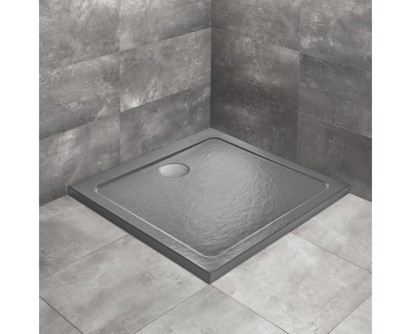 Radaway Душевой поддон квадратный DOROS C 90x90см, антрацит камень