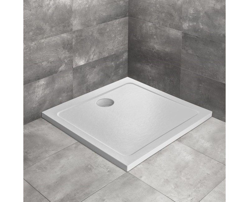 Radaway Душевой поддон квадратный DOROS C 90x90см, белый камень