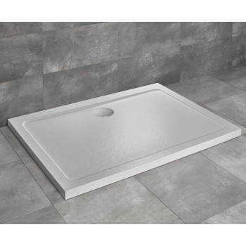 Radaway Taisnstūra dušas paliktnis DOROS D 100x80cm, balts akmens