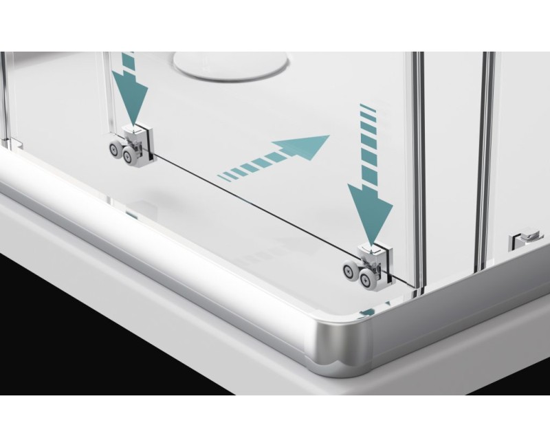 Radaway Pusapaļa dušas kabīne Premium Plus P 100x90