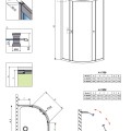Radaway Dušas kabīne pusapaļa Dolphi Premium A 90x90