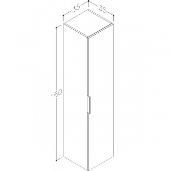 RB GRAND Vannas istabas augstais skapis 160x35cm, 21301212