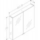 RB GRAND шкафчик с зеркальными дверцами 80 cm, 2100500 RB GRAND шкафчик с зеркальными дверцами 80 cm, 2100500