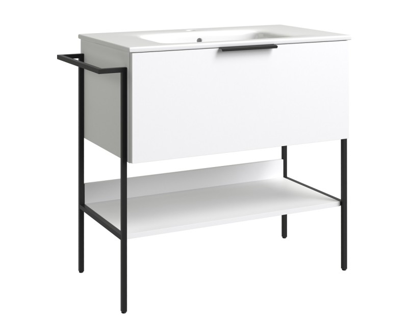 RB MONO Шкафчик с раковиной 81cm, белый матовый