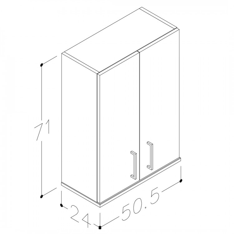 RB PRO Верхний шкафчик 50cm, PVU50_MB RB PRO Верхний шкафчик 50cm, PVU50_MB