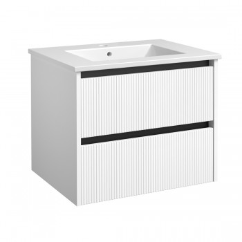RB URBAN Vannas istabas mebeļu komplekts 60cm, balts/black aluminium