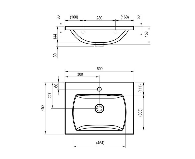 Ravak SD Classic II 600 skapītis zem izlietnes, balts/balts