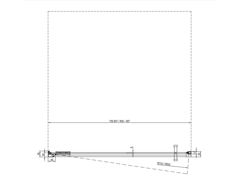 RAVAK COOL Душевые двери COSD1 80 cm, черный