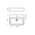 Ravak Ceramic 550 R Slim Shelf Uzliekamā izlietne 55x40 cm Ravak Ceramic 550 R Slim Shelf Uzliekamā izlietne 55x40 cm