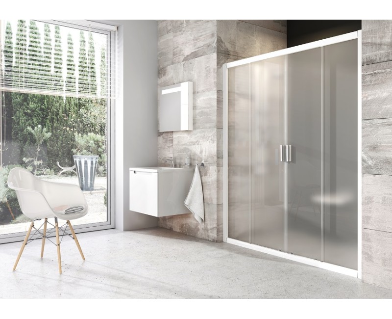 RAVAK Blix Душевые двери раздвижные BLDP-4 140cm, белый/матовый