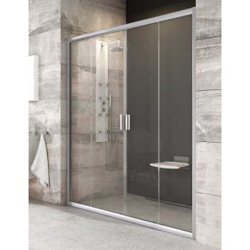 RAVAK Blix Bīdāmas dušas durvis BLDP4 140cm, satīns/caurspīdīgs