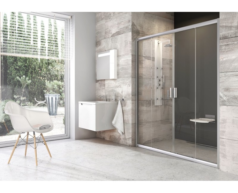 RAVAK Blix Душевые двери раздвижные BLDP-4 170cm, сатин/прозрачный